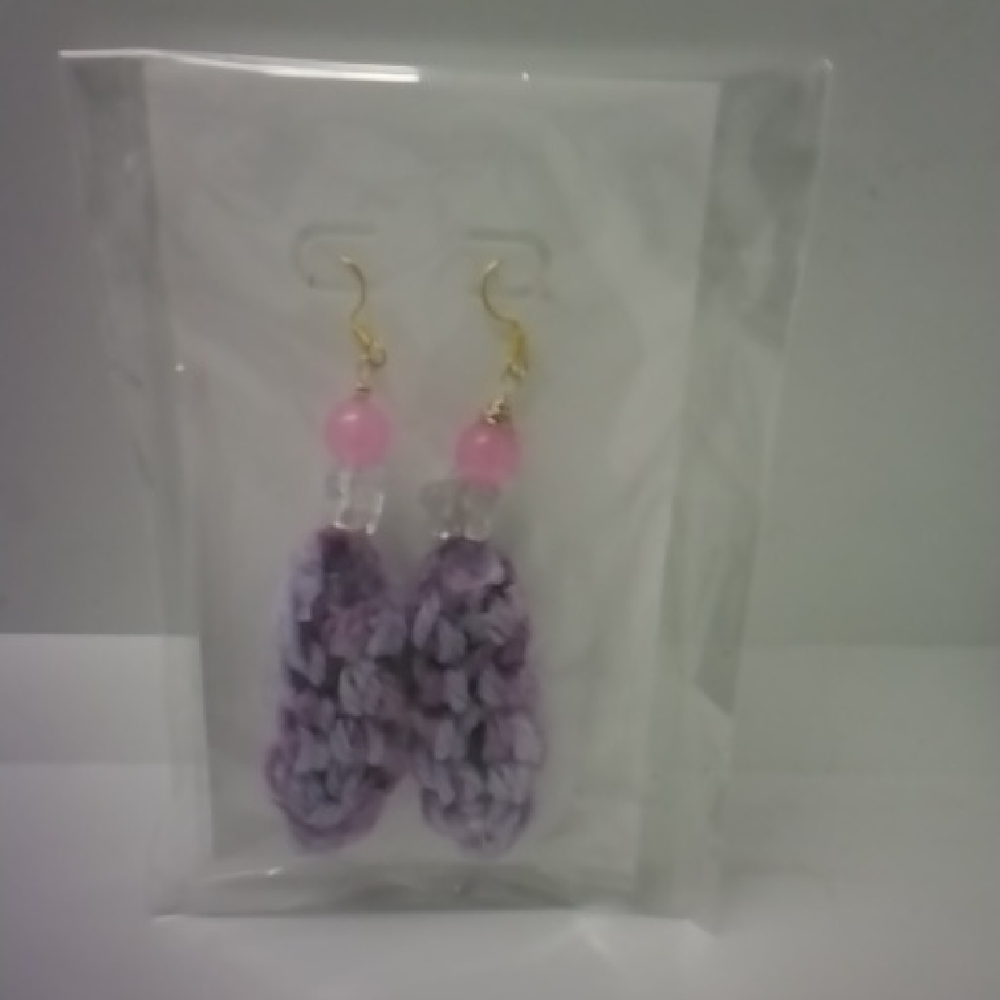Lorena Espinoza Design Pink and Purple Earrings